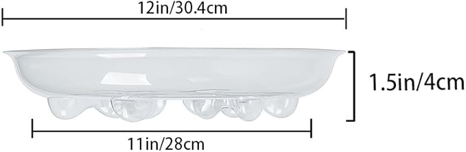 Idyllize 5 Pieces of 12 inch, Clear Thick Plastic Heavy Duty Sturdy Plant Saucer Drip Trays for pots (12")