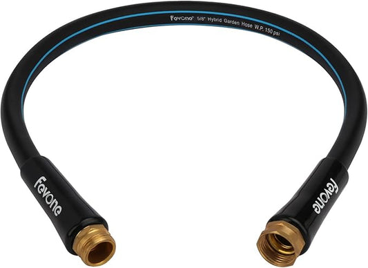 Fevone 3 ft Garden Hose x 5/8", Hose Reel Leader Hose, Lead In Water Hose, Fits Hoses/Pipes of All Replacement/Replaceable Parts, Solid Brass Fittings - No Leak