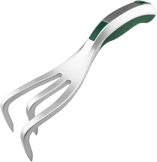 Garden Hand Cultivator with Broad Claw, Hand Rake for Weeding and Turning Soil, Scratch Tool Loosens Soil and Rips Out Weeds, Ergonomic Grip with Bend Proof Aluminum Design