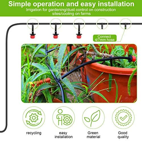300pcs 1/4" Universal Barbed Tee Fittings, Kalolary Barbed Connectors Drip Irrigation Fits for 4/7mm Water Hose Drip Irrigation Watering System