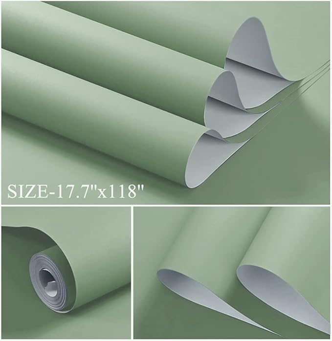 Dimoon 236''x17.7'' Cyan Peel and Stick Wallpaper Contact Paper Modern Self Adhesive Wall Paper Removable Renter Friendly Textured Solid Color Shelf Cabinet Vinyl Roll (236''x17.7'',Peppermint)