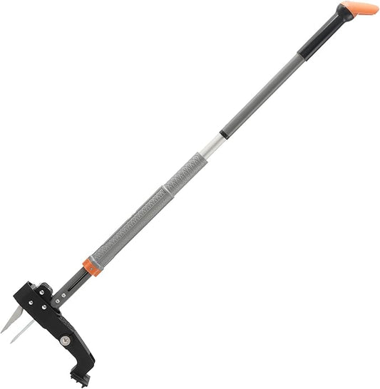 47 Inch Weed Puller Tool, 4 Claw Stand Up Weed Puller Tool, Heavy Duty Gardening Weed Hand Remover, Adjustable Weed Puller for Yard Outdoor. Without Bending, Pulling, or Kneeling