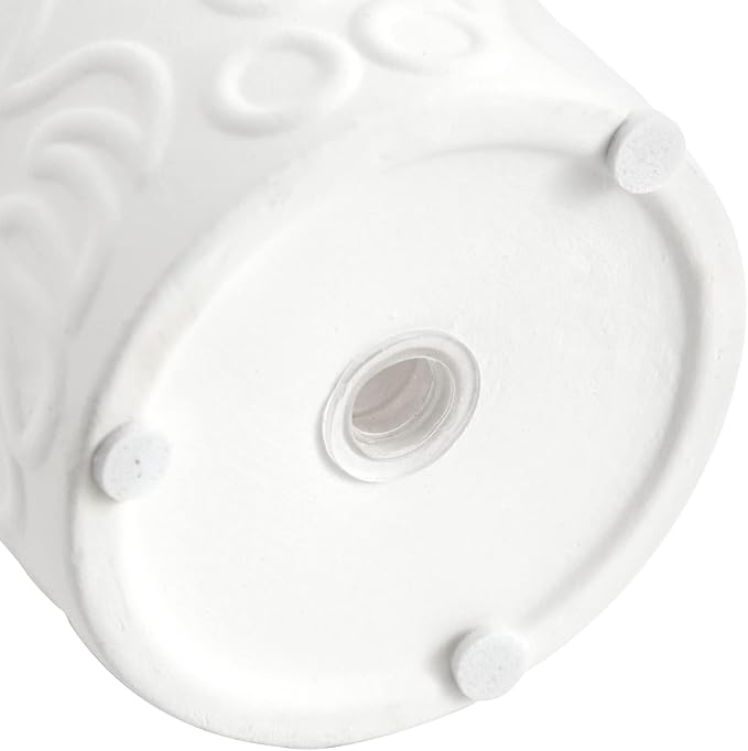 Bright Creations - Themed Designs, Unpainted Flower Pots with Drainage Holes, Rubber Plugs, and Small Sticker Pads (3x3x4 inches, White) - Set of 4