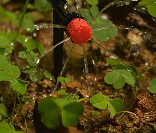 50PCS Adjustable Irrigation Drippers Sprinklers 1/4 Inch Emitters Drip Watering System for Vegetable Gardens, Flower beds, Lawn, Herbs Gardens