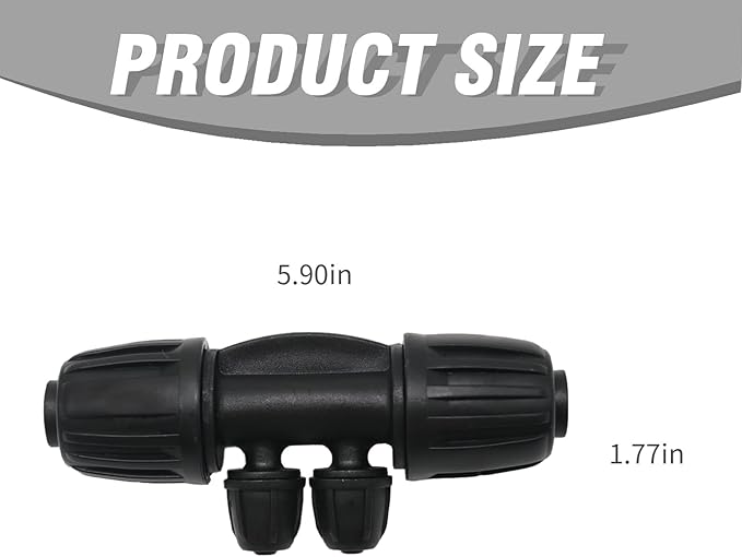 Barbed Tee 4 Way 16 Double Latch Reducing Cross for (1/2 inch ID x 0.60 inch-0.63 inch OD) 16 mm Drip Tubing 1/2 inch to 1/4 inch Pipeline Irrigation Fittings (10PCS-4Way)