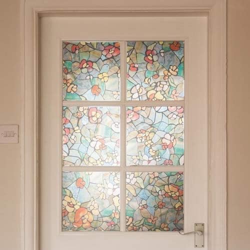 d-c-fix 346-0431-2PKA Self-Adhesive Privacy Glass Window Film, Venetian Garden, 17" x 78" Roll, 2-Pack with Applicator