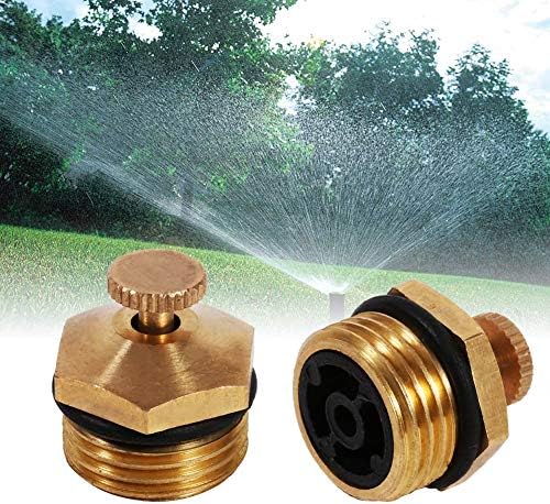 Adjustable 1/2inch Brass Centrifugal Water Atomizing Spray Nozzle Mist Sprinkler Micro Jet Agricultural Sprayer for Lawn Garden Irrigation