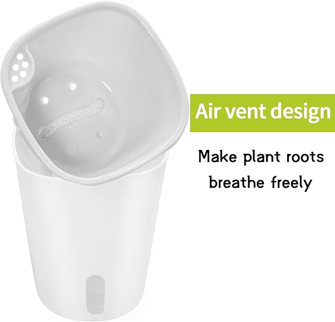 3" Self Watering Pots,10 Sets Self Watering Planter Pots for Indoor Plants with Water Level Indicator and Multiple Vents,Self Watering Planters,Self Watering Plant Pot for House Plants,Flowers,Herbs