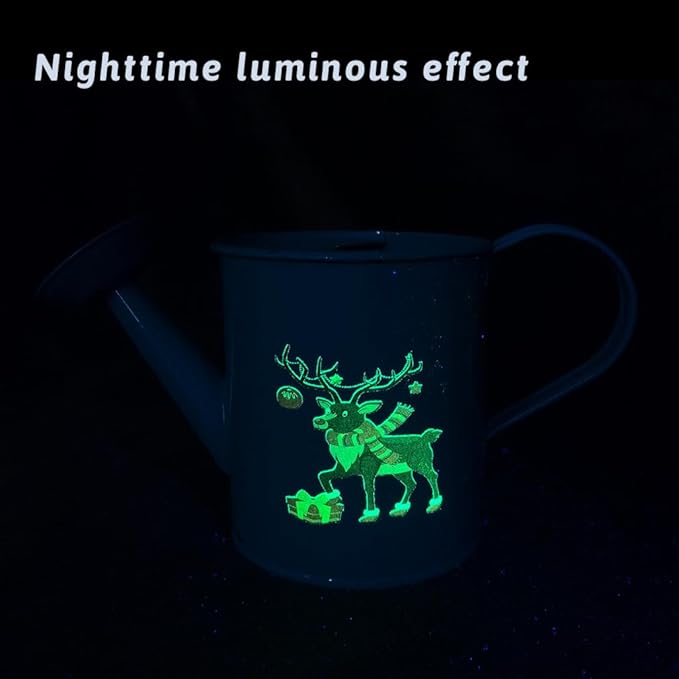 Metal Small Watering Can for Outdoor and Indoor Plants, Watering Can Decor, 500ML (Small Blue)