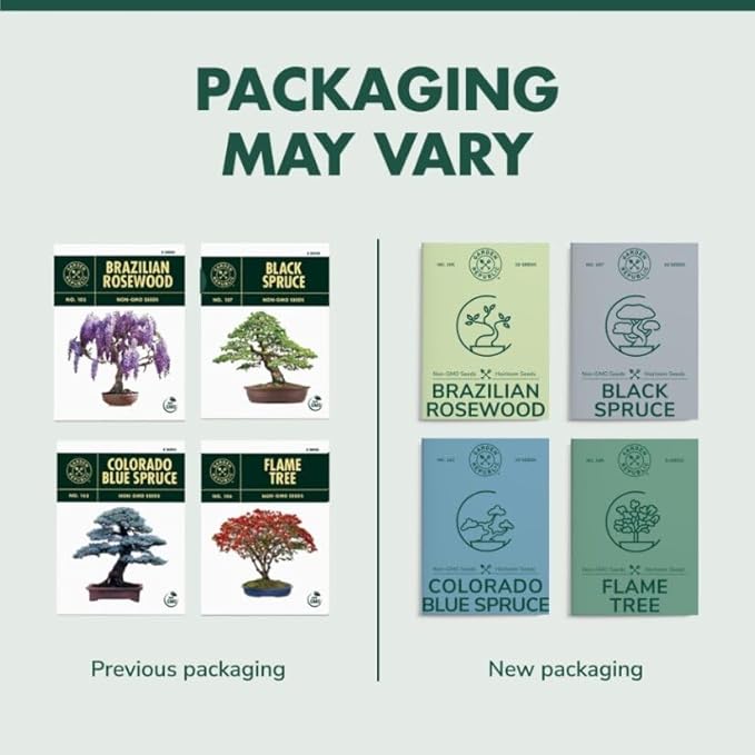 Bonsai Tree Seed Starter Kit - Mini Bonsai Plant Growing Kit, 4 Types of Seeds, Potting Soil, Jute Bags, Pruning Shears Scissor Tool, Plant Markers, Wood Gift Box, Day Gardening Gifts for Women