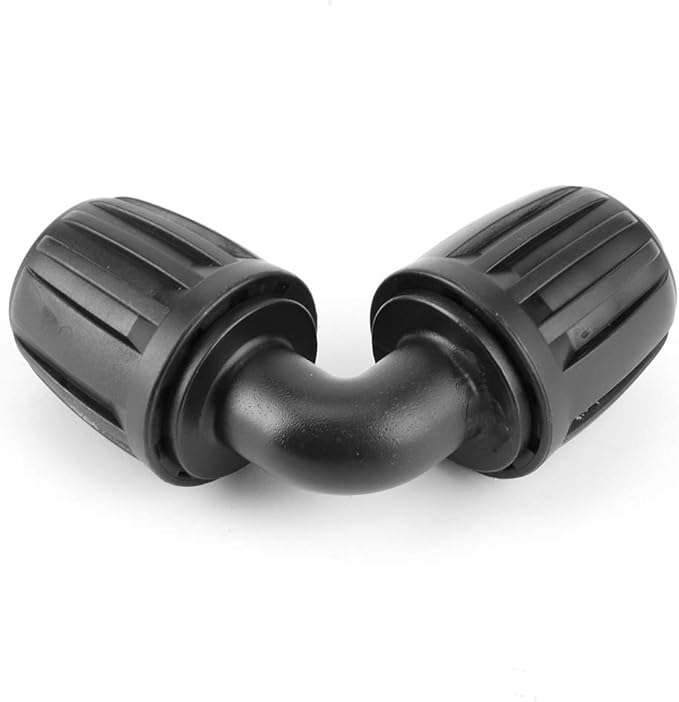 10Pcs Irrigation Fittings Elbow Connectors, 1/2 inch Lock Barbed Elbow Connectors for (1/2" ID x0.6-0.63" OD) 16mm Drip Tubing Barbed Connectors