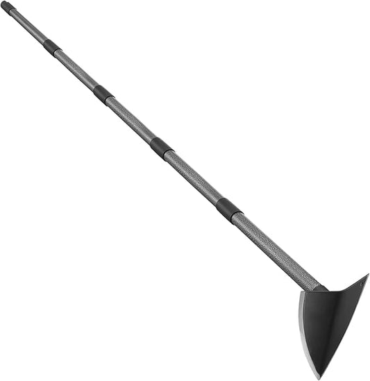 Hoe Garden Tool,60 Inch Garden Hoe Triangle Gardening Hoe with Sharp Blade for Digging,Weeding,Cutting and Loosing Soil,Adjustable Length Metal Handle(5 FT)