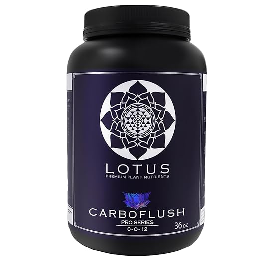 36oz Carboflush - Harvest Flavor Enhancer, Finisher, Cleanser – Naturally Derived Premium Powdered Nutrient – Harvest Enhancing Fertilizer for Soil, Hydroponic, and Coco Coir - Indoor and Outdoor