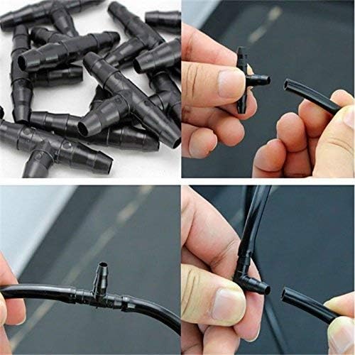 (100 PACK) - Barbed Elbow 1/4"-Inch (fits 0.140/0.170 ID) 90-degree 2-Way Connector, Premium Quality Drip Irrigation Tubing Connector Fitting