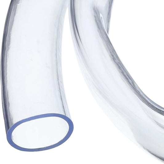 1 1/4" x 1 1/2" Clear Plastic PVC Tubing 5ft Flexible Vinyl Tube, [for Garden Irrigation, Water Hose, Fish Tank, Aquarium] - 31.8mm x 38.1mm