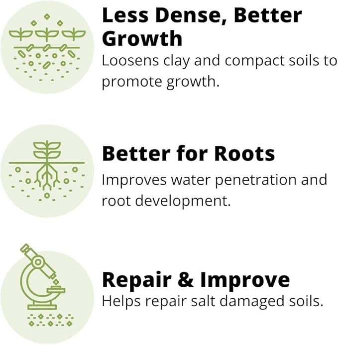 Earth Science Fast Acting Gypsum - Soil Conditioner Adds Calcium, Repairs Salt Damage & Root Growth with Nutri-Bond Runoff Reduction Technology (5 lb)