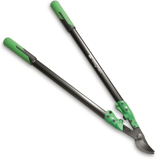 Hooyman Forged Loppers and Ratchet Pruner with Heavy Duty Steel Construction, Ergonomic No-Slip H-Grip Handles, and Blade Lock for Gardening, Land Management, Yard Work, Trimming, Pruning, and Outdoor