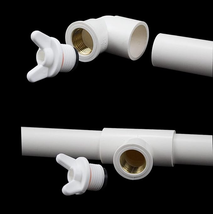 1/2” NPT Pipe Plug, Male Thread Pipe Caps and Plugs Fittings for Garden Irrigation Water Tubing Stopper, 5PCS, White,(3/4" ID)