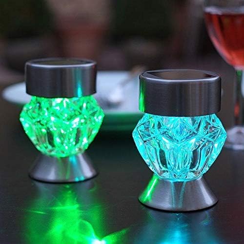 Solar Pathway Lights Outdoor, 6 Pack Solar Garden Lights, Color Changing LED Landscape Stake Outdoor Solar Lights for Walkway, Pathway