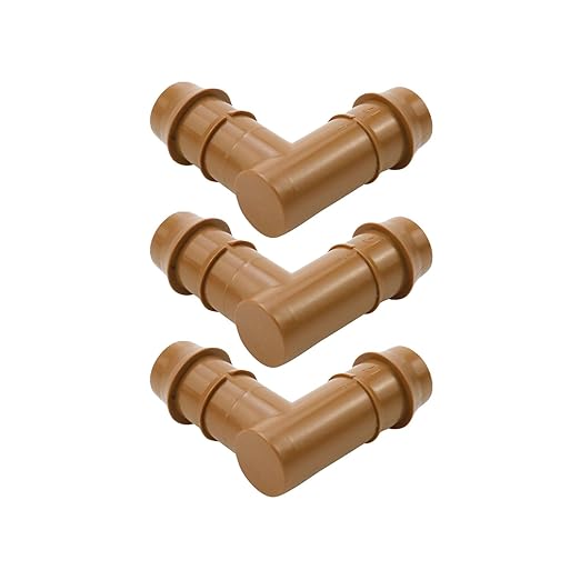 Dnyta 20pcs 1/2 Inch Drip Irrigation Elbow Fittings Elbow Connector (17mm) Drip Irrigation Fittings for Most 1/2" Irrigation Tubing or Sprinkler Systems