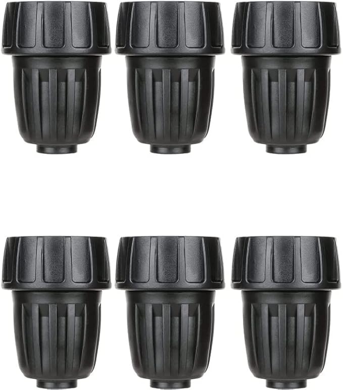 1/2 Inch Drip Irrigation Tubing Faucet Adapter 6 Pack, 3/4" to 1/2" Irrigation System Hose Adapter, 3/4 Inch Faucet Connector Garden Hose Adapter