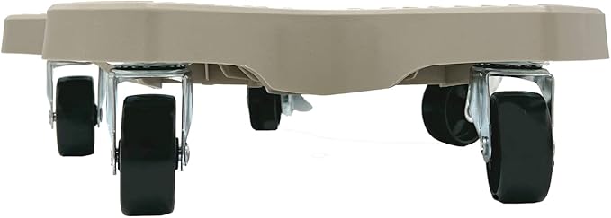 Bosmere S14450 Down Under Plant Caddie, Heavy Duty Plant Stand with Wheels, 500lb Capacity, 14-Inch, Light Gray