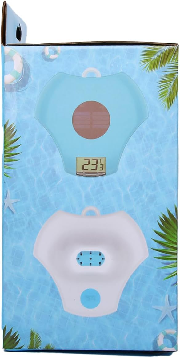 BALDR Pool Thermometer Floating Easy Read, IPX8 Waterproof, Solar Powered Digital Pool Thermometer with LCD Screen,Suitable for Swimming Pool/Hot Tub/Hot Spring/Aquarium (Purple)