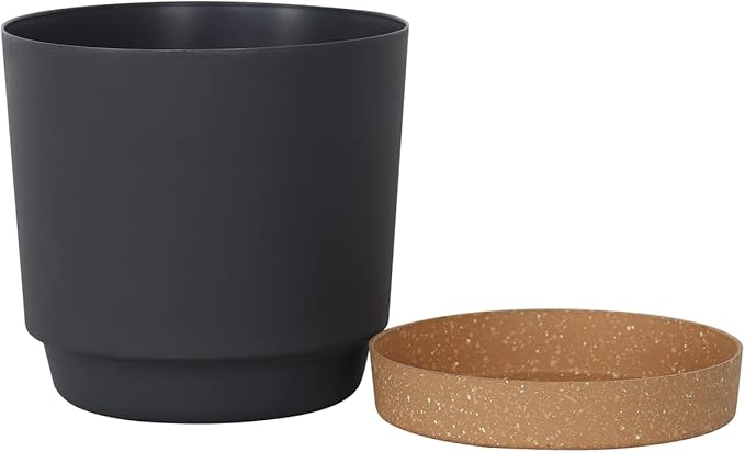 kubvici Plant Pots for Indoor Plants, 2 Pack 12 Inch Pots for Plants, Lightweight Large Planters for Indoor Plants Outdoor Plants, Big Plastic Black Plant Pot Flower Pot with Drainage (12” Black)