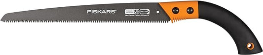Fiskars 13" Pruning Saw- Fixed Handle - Tree Cutting Saw - Yard and Garden Tools - Black/Orange