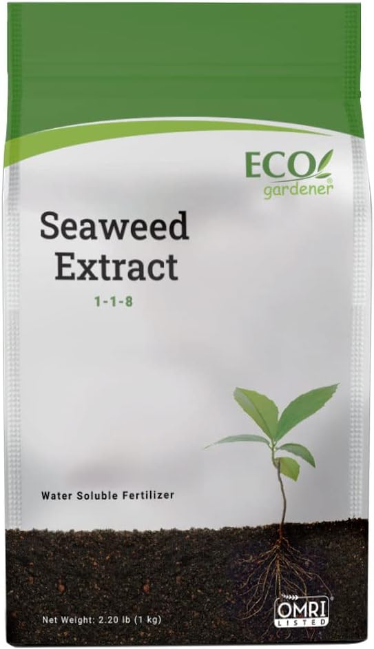 ECOgardener Seaweed Extract Soil Amendment, Water-Soluble, Powdered Organic Soil Conditioner