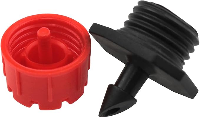 360-degree Adjustable Irrigation Dripper Sprinkler 1/4 inch Dripper Sprinkler Microdripper Sprinkler Drip Parts for Watering System 100pcs