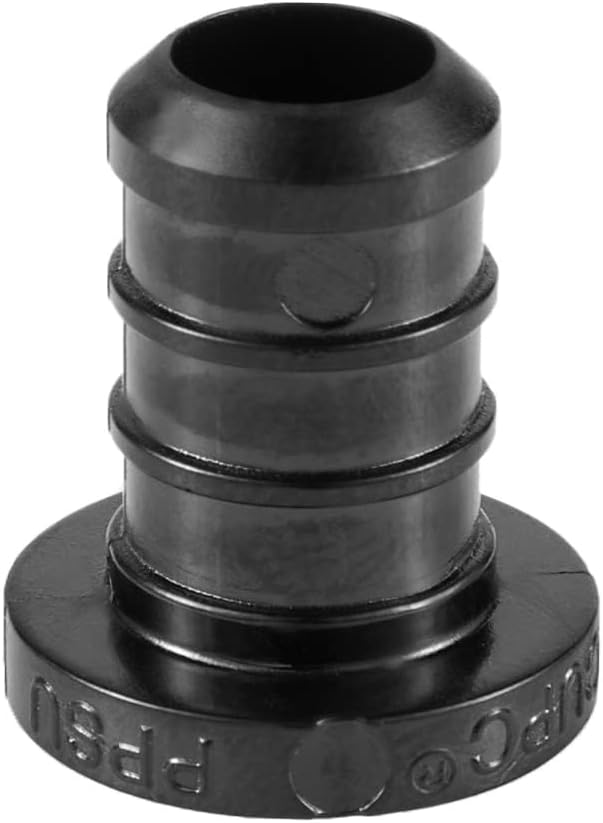 25-Pack EFIELD Pex Fittings Poly PPSU Barb Crimp 3/4-inch Plug (End Cap), ASTM F2159
