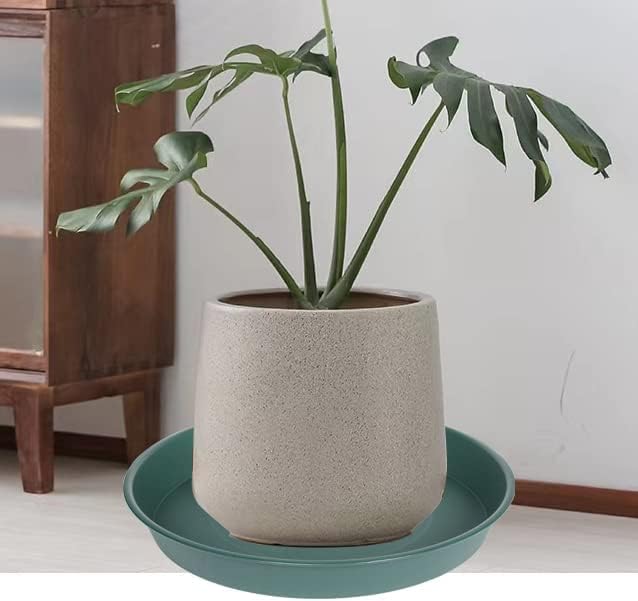 2 Pack of Bird Bath Bowl 19", 2.3" Depth, 18 19 inch Plant Tray Saucer, Plastic Birdbath Bowls Only, Birdbath Dish for The Garden, Large Plant Saucer (19", Green)