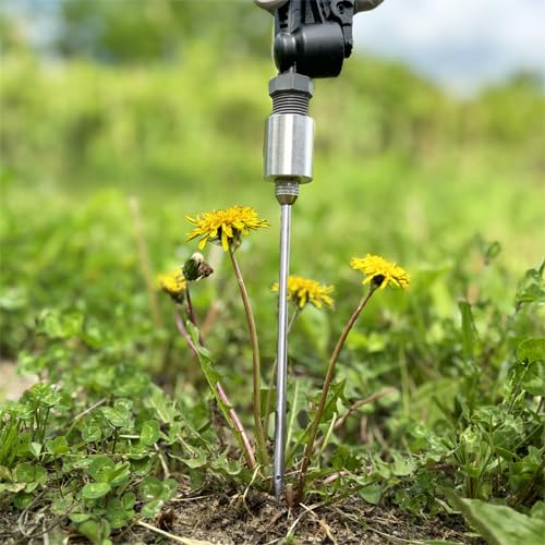 Dandelion Weeder Tool-Manual Weeder, Hand Weeder/Puller Alternative- Dandelion Illimination-Inject Root with Vinegar- Attach to Garden Sprayer-No Digging, Pulling, No Holes to Repair-Patent Pending