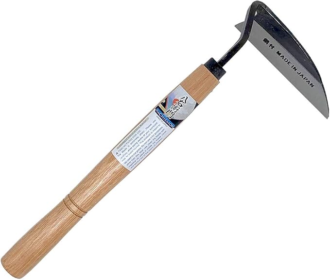 HACHIEMON Japanese Weeding Tool Very Sharp Edge Nejiri Gama Left-Handed Version - Made in Japan