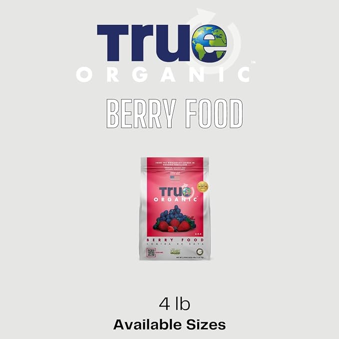 True Organic Berry Food – Organic Fertilizer for Acid-Loving Plants – 4lb Bag Covers 58 Sq. Ft.