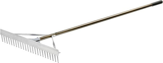 30-Inch Landscape Rake | Straight Tooth Lake Rake for Golf Courses and Pro Clubs, Rock Rake for Maintenance Work and Golf Enthusiasts | Designed for Construction and Repair