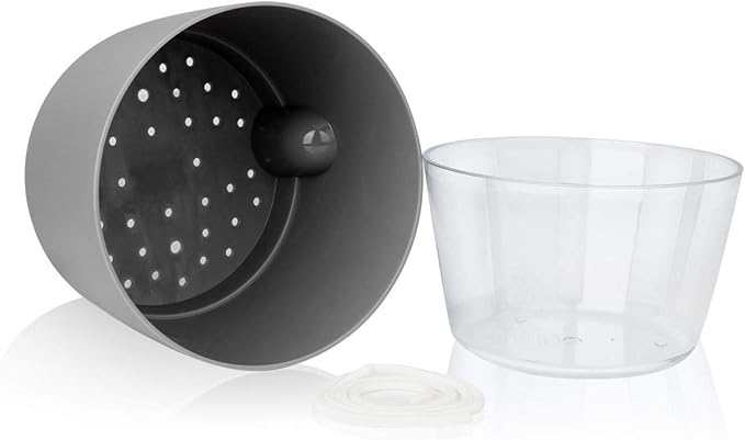 Vanavazon 6 Inch Self Watering Planter Pots for Indoor Plants, 3 Pack African Violet Pots with Wick Rope-Grey