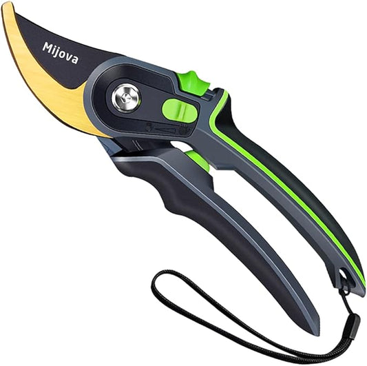 Garden Pruners, Pruning Shears for Gardening Heavy Duty with Rust Proof Stainless Steel Blades, Best Hand Pruners Garden Shears Ergonomic Gardening Tools