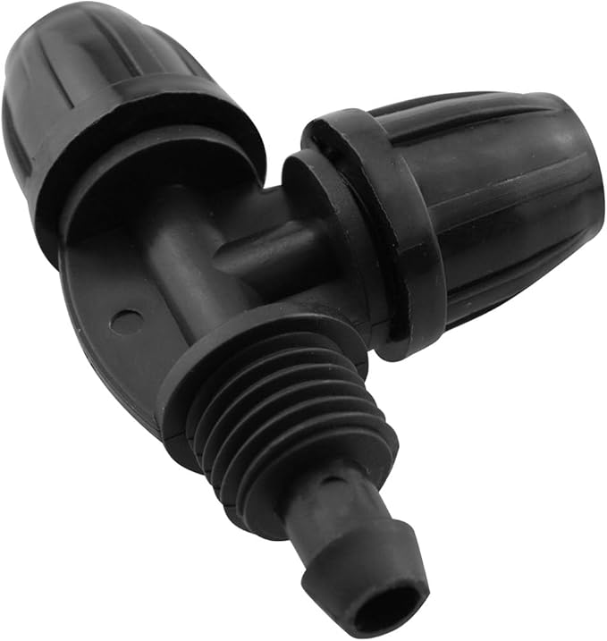 Barbed Tee DGZZI 4PCS Drip Irrigation Barbed Tee 3-Way Fitting 8mm/11mm Tubing for Garden Drip Tape Tubing Sprinkler System
