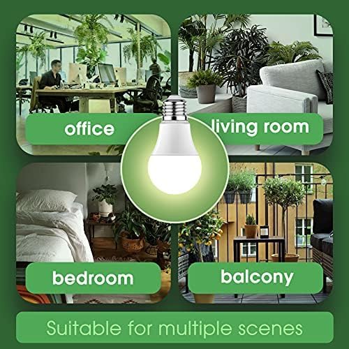 Briignite Grow Light Bulbs, LED Grow Light Bulb A19 Bulb, Full Spectrum Grow Light Bulb, Plant Light Bulbs E26 Base, 11W Grow Bulb 100W Equivalent, Grow Light for Indoor Plants, Seed Starting, 6 Pack
