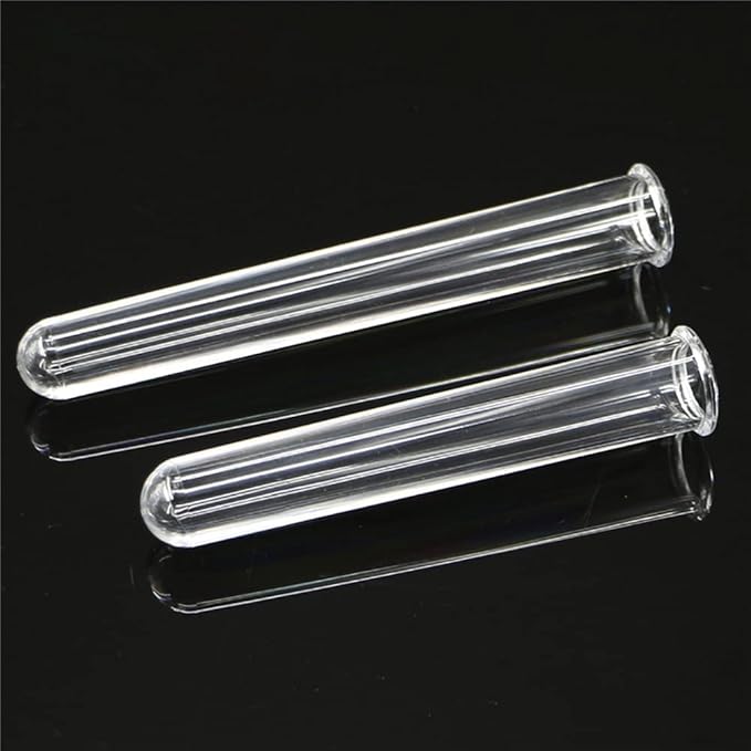 9Pcs Clear Test Tubes for Plant Propagation Station Hydroponic/Flowers for Home Office Desktop Decoration (9Pcs Clear Test Tubes)