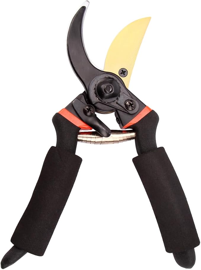 8.5" Titanium Bypass Pruning Shears (T-1008), Garden Clippers, Super Sharp Professional Hand Pruners for Gardening, Heavy Duty Handheld Pruners