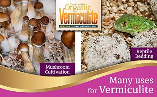 Coarse Vermiculite - Made in USA for All Indoor/Outdoor Plants & Flower Gardens - Horticultural Soil Amendment Additive Conditioner Grow Media for Hydroponics, Mushroom Cultivation and more!