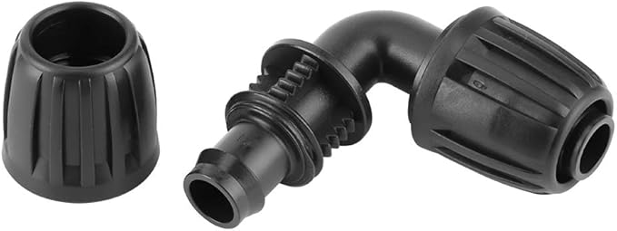 10Pcs Irrigation Fittings Elbow Connectors, 1/2 inch Lock Barbed Elbow Connectors for (1/2" ID x0.6-0.63" OD) 16mm Drip Tubing Barbed Connectors