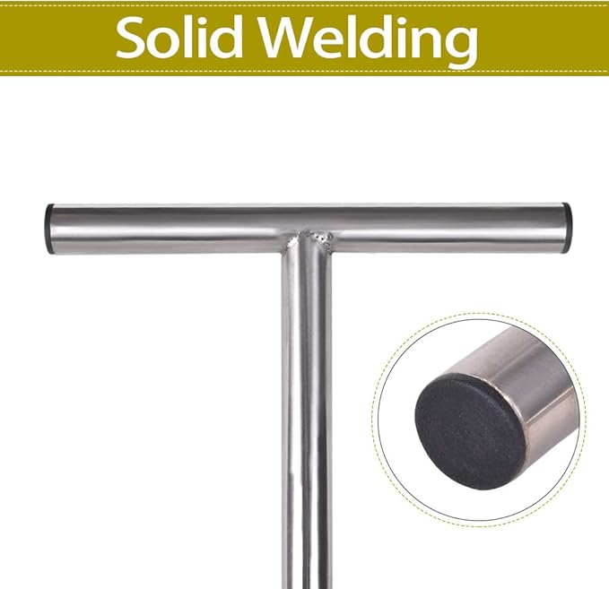 HiHydro Soil Sampler Probe Stainless Steel Tubular T-Style Handle Soil Test Kits Satisfying The Sampling Depth of Agriculture Forest(B)