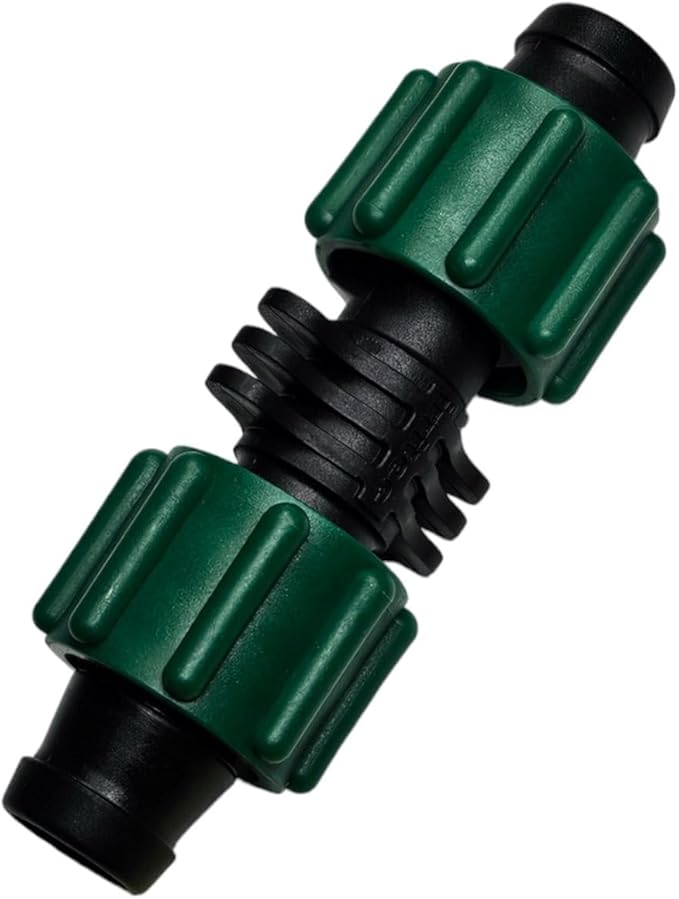 10-Pack USA Made - Premium Drip Tape Irrigation Tubing Coupling (5/8" or .625" - .645") Universal Perma-Loc Connector Barbed Locking Fitting - Fits All Brands 16mm Drip Tape AG Tubing