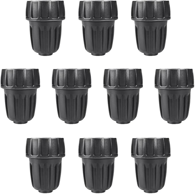 10 Pack 1/2 Inch Drip Irrigation Tubing to Faucet/Garden Hose Adapter, 3/4" GHT to 1/2" Drip Irrigation Fittings, Plastic 3/4 Inch Faucet Connector Garden Hose Adapter