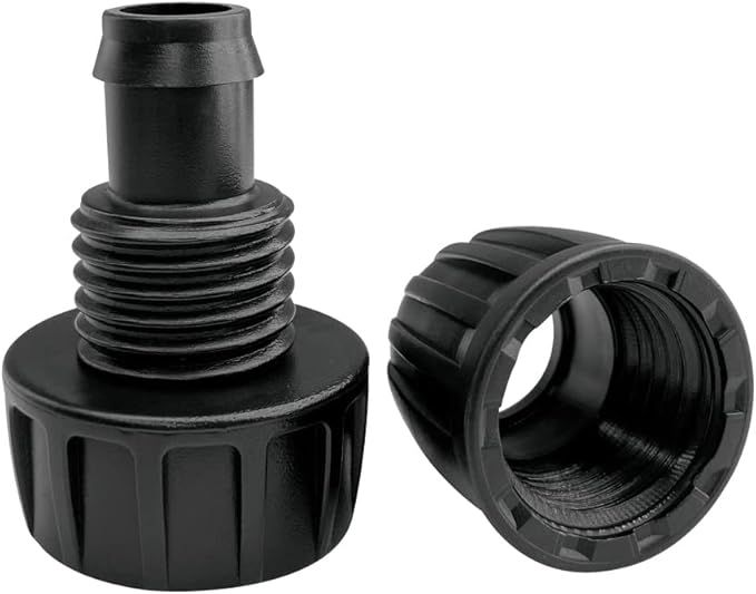10 Pack 1/2 Inch Drip Irrigation Tubing to Faucet/Garden Hose Adapter, 3/4" GHT to 1/2" Drip Irrigation Fittings, Plastic 3/4 Inch Faucet Connector Garden Hose Adapter