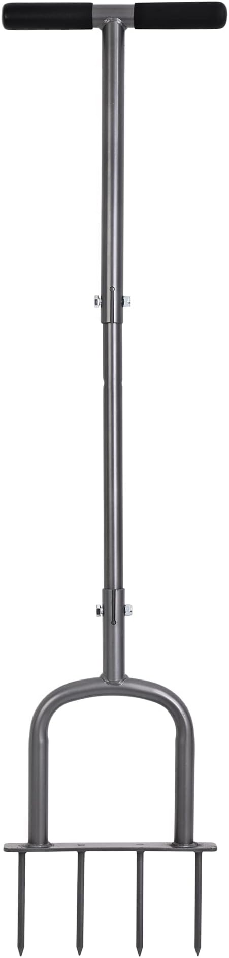 Height Adjustable Mannual Lawn Aerator for Compacted Soils and Lawns Hand Aerator with 4 Spike Aerator